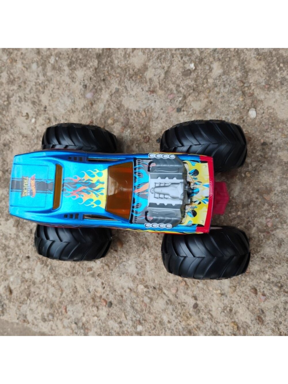 Giant Hot Wheel Off-Road On-Road GWL 14 Monster Truck Flames Die Cast Toy Care - Picture 13 of 14
